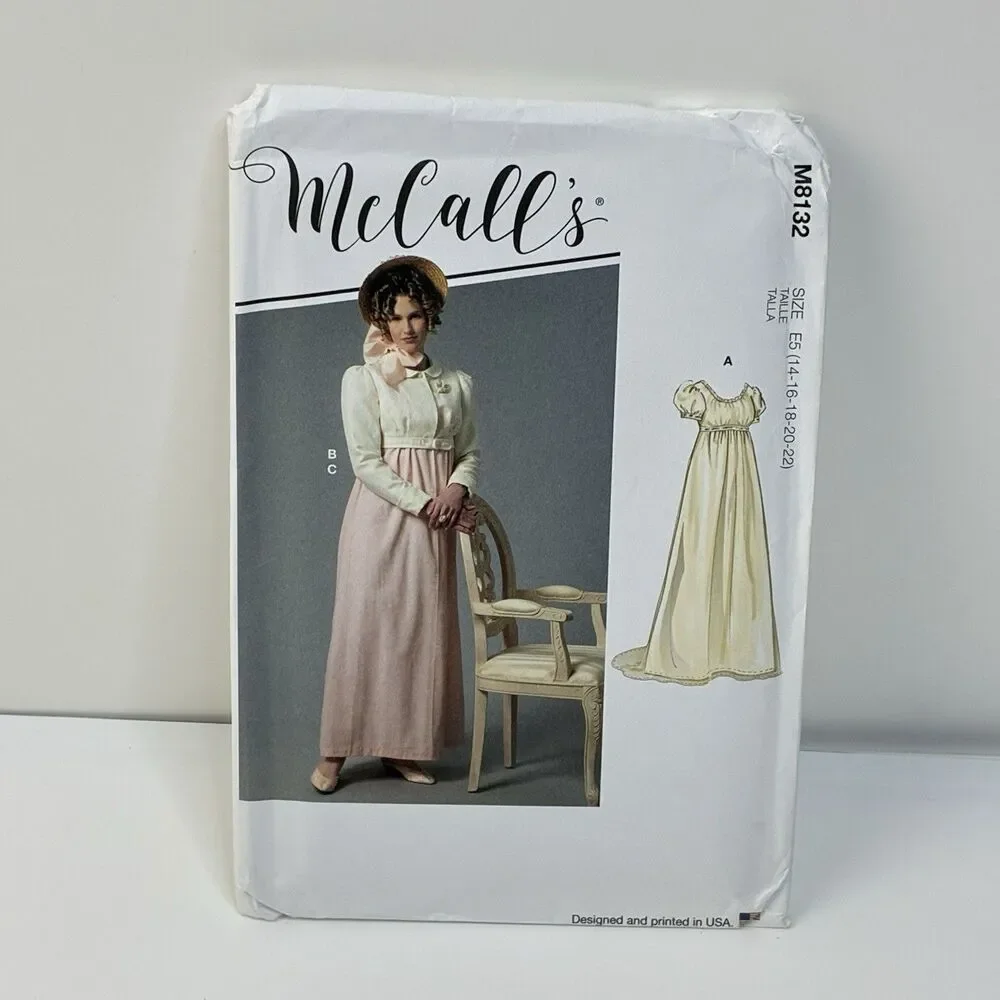 Dress Jacket Costume 19th Century Cosplay Size 14-22 UNCUT Pattern m8132